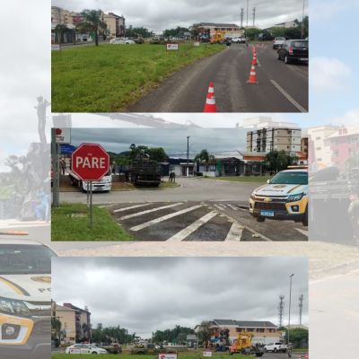 Escolta e controle de trânsito para a instalação da estátua em homenagem à Brigada Militar