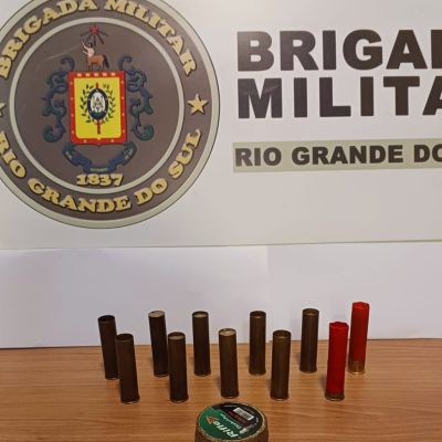 Brigada Militar prende homem por porte ilegal de munições, em Candelária